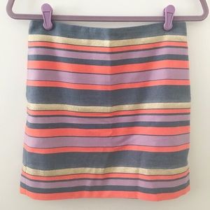 J. Crew Factory Multicolored Striped Skirt